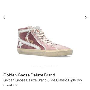 Golden Goose Pink and White Sneakers